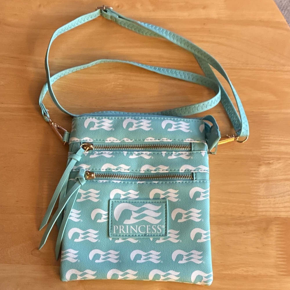 Princess Cruises Logo Teal/White Crossbody Bag Detachable Strap Vacation